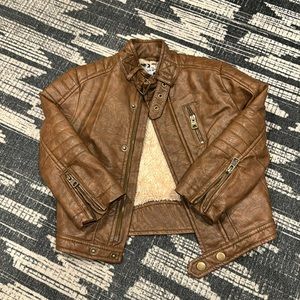 Faux Leather Bikers Jacket